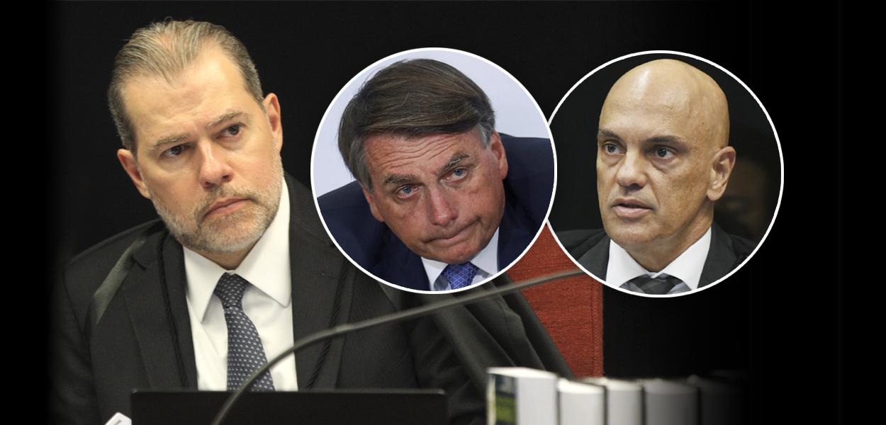Toffoli, Bolsonaro e Alexandre de Moraes