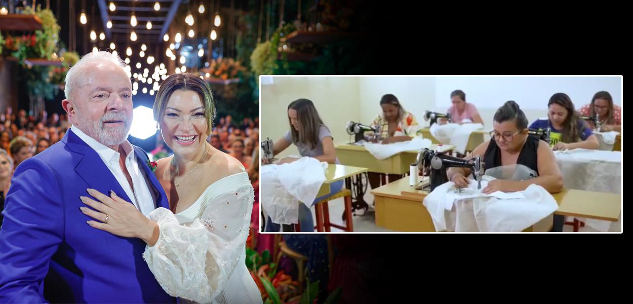 Ex-presidente Luiz Inácio Lula da Silva junto com Rosângela Silva e o trabalho de artesãs do Rio Grande do Norte