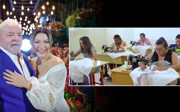 Ex-presidente Luiz Inácio Lula da Silva junto com Rosângela Silva e o trabalho de artesãs do Rio Grande do Norte