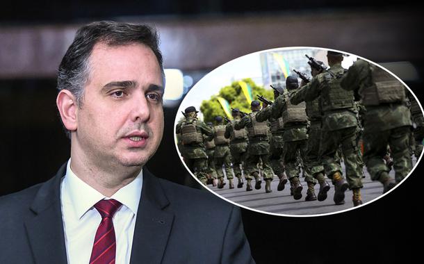 Rodrigo Pacheco e militares