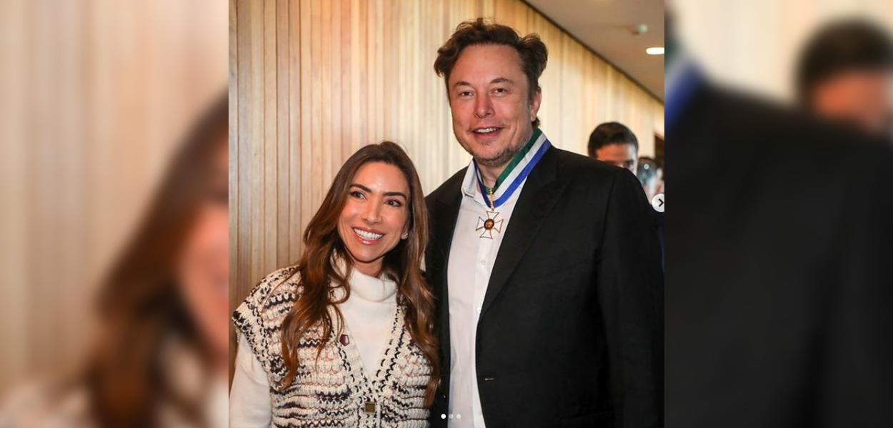 Jornalista Patrícia Abravanel e o empresário Elon Musk