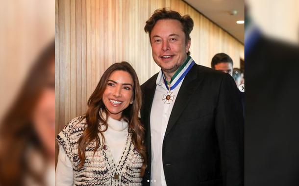 Jornalista Patrícia Abravanel e o empresário Elon Musk