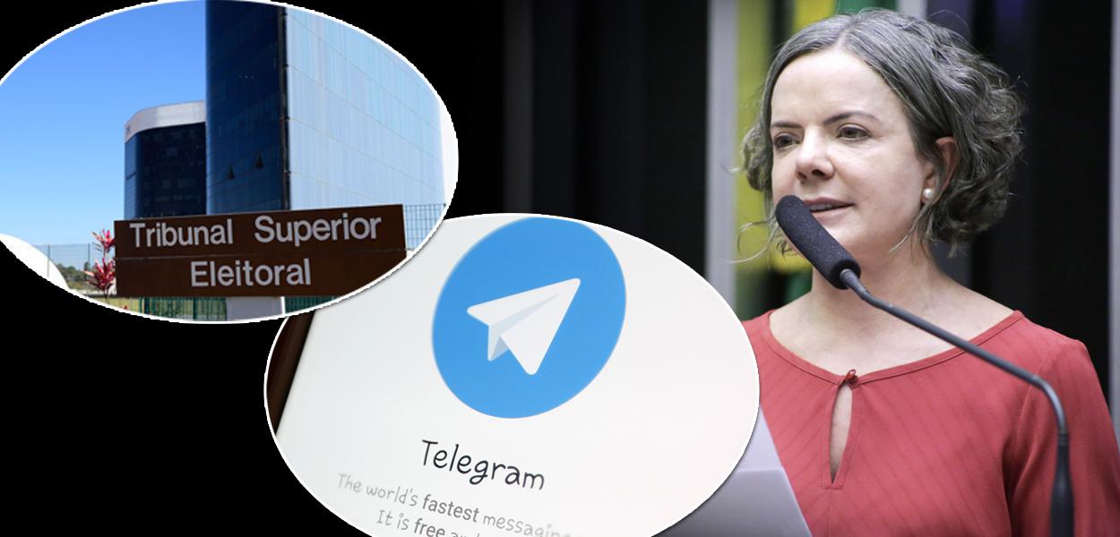 Tribunal Superior Eleitoral, Telegram e Gleisi Hoffmann