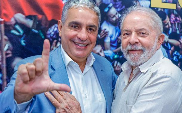 André Ceciliano (à esq.) e Luiz Inácio Lula da Silva