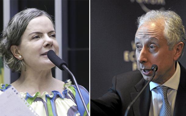 Gleisi Hoffmann e Pérsio Arida