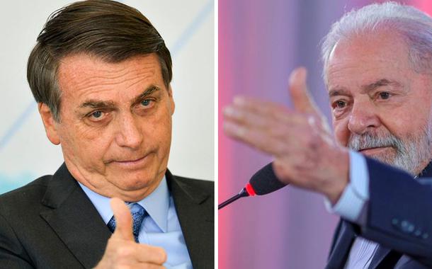 Jair Bolsonaro e o ex-presidente Luiz Inácio Lula da Silva