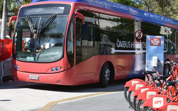 Ônibus não poluente em Maricá (RJ)
