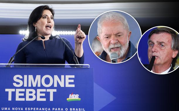 Simone Tebet, Lula e Bolsonaro