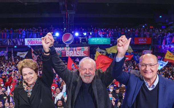 Dilma Rousseff, ex-presidente Luiz Inácio Lula da Silva e Geraldo Alckmin