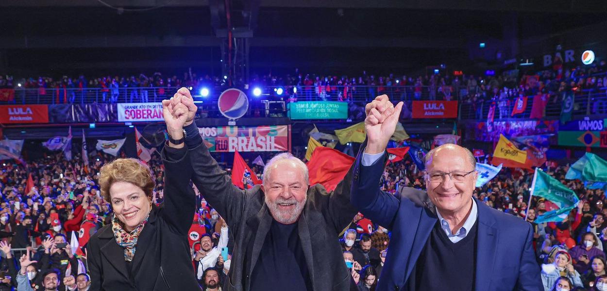 Dilma Rousseff, ex-presidente Luiz Inácio Lula da Silva e Geraldo Alckmin