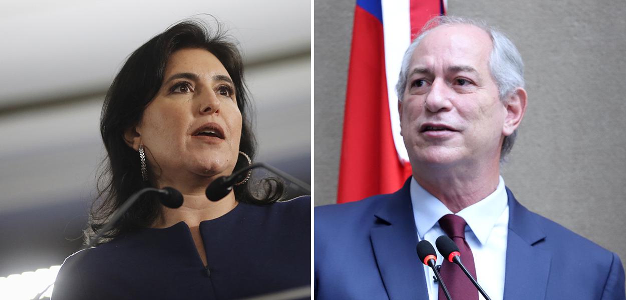 Simone Tebet e Ciro Gomes