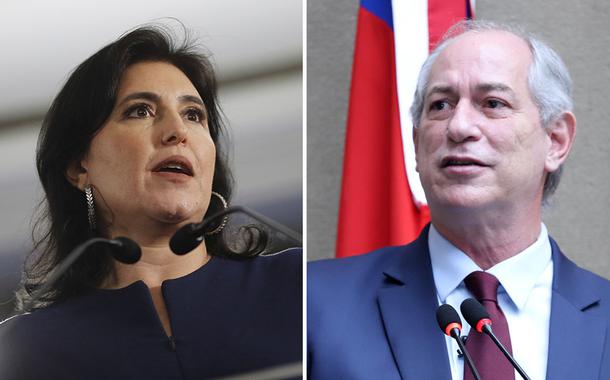 Simone Tebet e Ciro Gomes