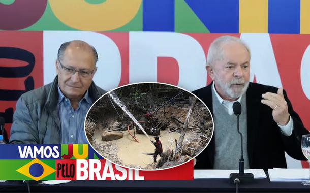 Alckmin,  Lula e garimpeiro