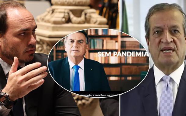 Carlos Bolsonaro, propaganda de Jair Bolsonaro e Valdemar Costa Neto (PL)