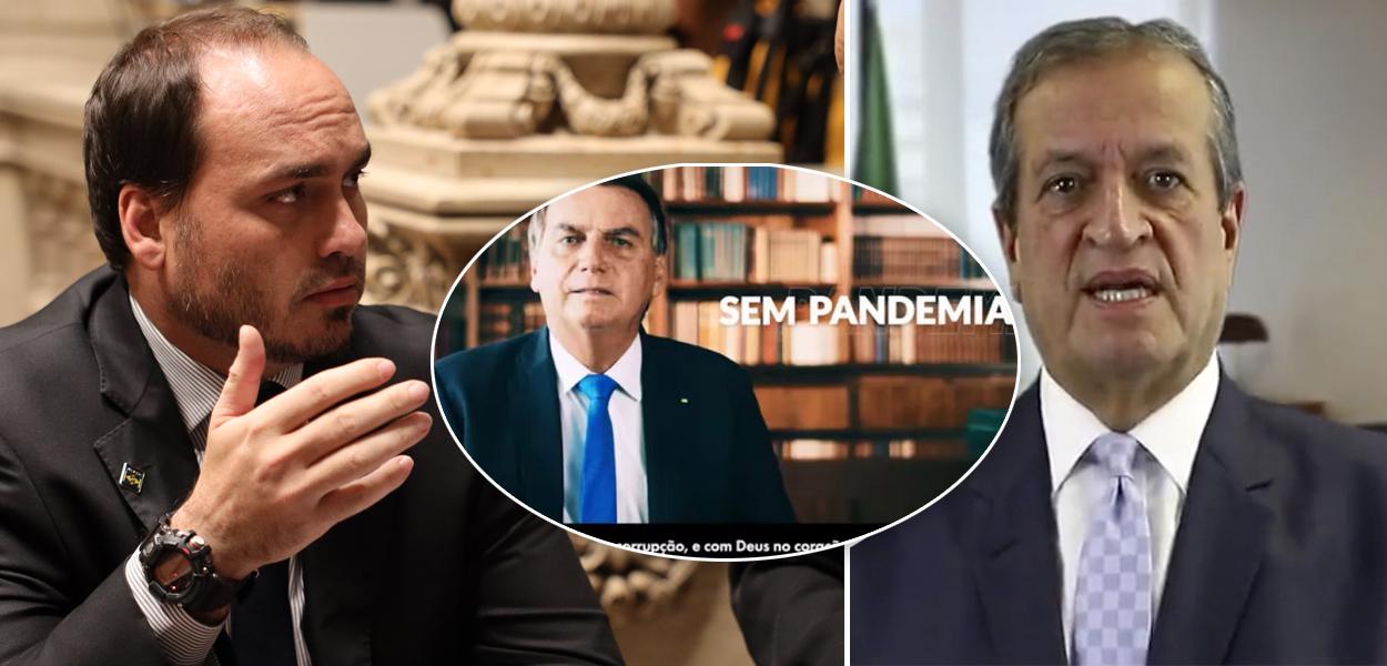 Carlos Bolsonaro, propagando Jair Bolsonaro e Valdemar Costa Neto