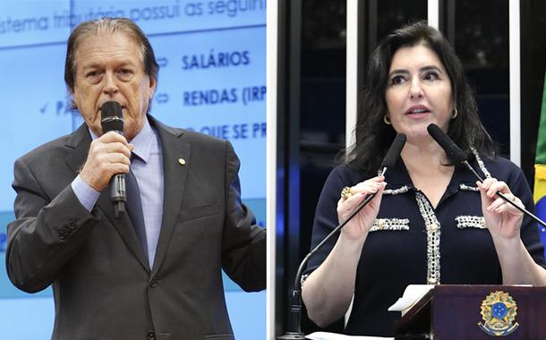 Luciano Bivar e Simone Tebet