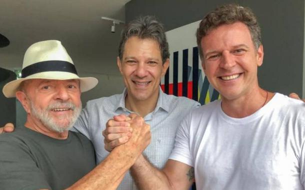 Lula, Fernando Haddad e Eduardo Moreira