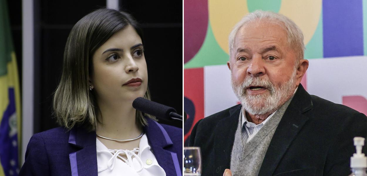 Tabata Amaral e o ex-presidente Luiz Inácio Lula da Silva