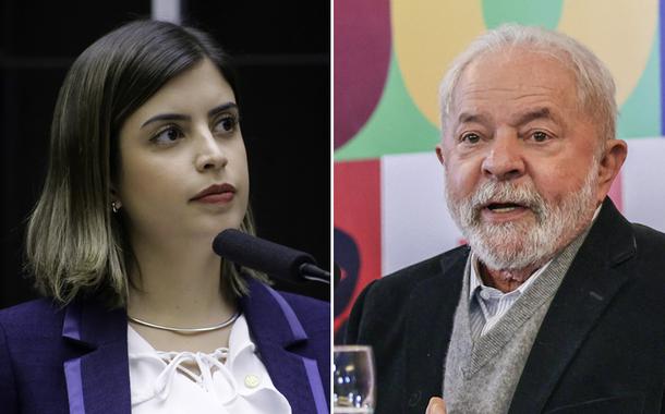 Tabata Amaral e o ex-presidente Luiz Inácio Lula da Silva