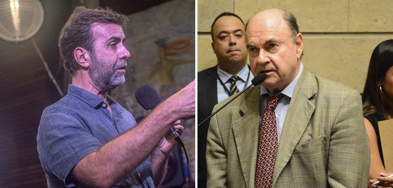 Marcelo Freixo e Cesar Maia