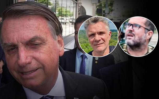 Jair Bolsonaro, o jornalista inglês Dom Phillips e o indigenista Bruno Pereira