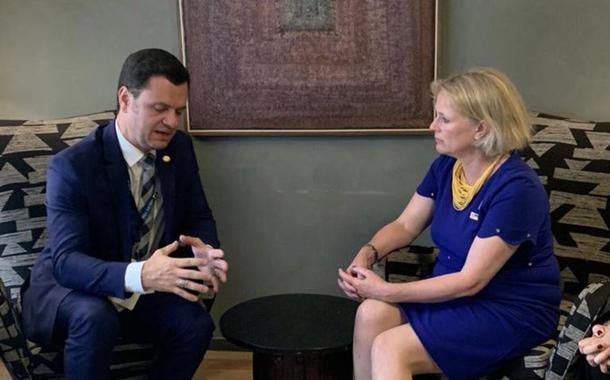 Ministra britânica Vicky Ford e ministro da Justiça Anderson Torres