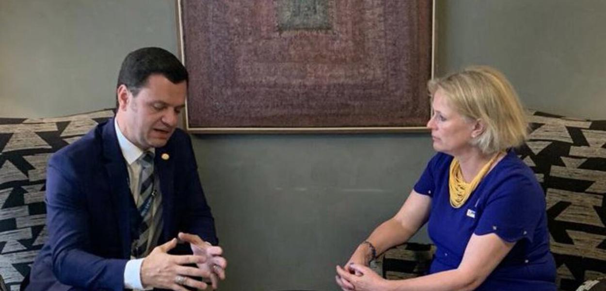 Ministra britânica Vicky Ford e ministro da Justiça Anderson Torres