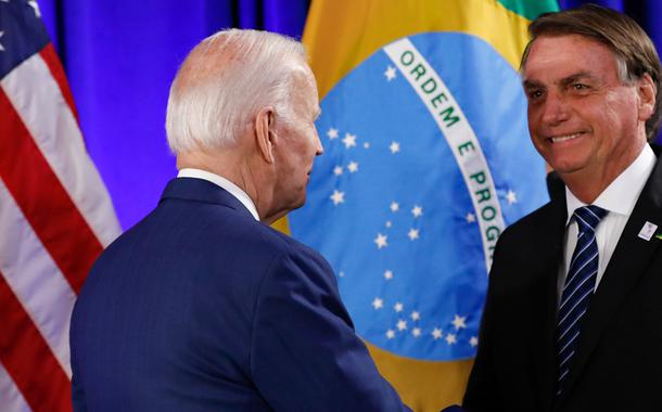 Presidente da República Jair Bolsonaro, durante encontro com o Presidente dos Estados Unidos da América, Senhor Joe Biden.  09/06/2022