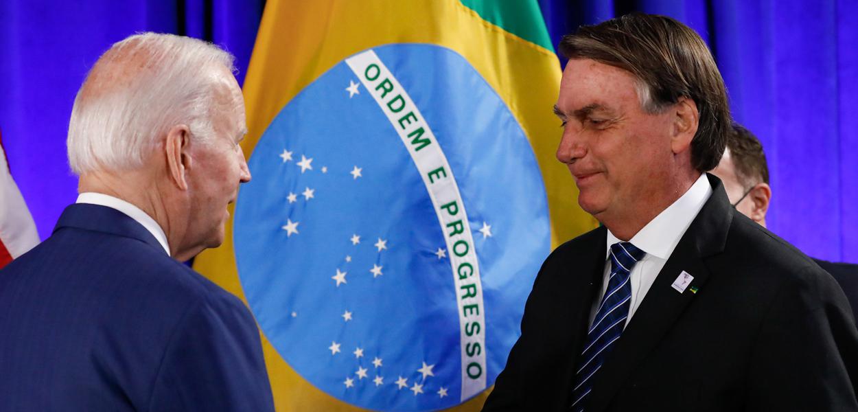 Presidente da República Jair Bolsonaro, durante encontro com o Presidente dos Estados Unidos da América, Senhor Joe Biden. 09/06/2022