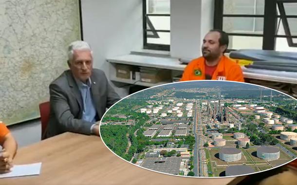 Reunião entre petroleiros e o deputado Rogério Correia mais a Refinaria Gabriel Passos