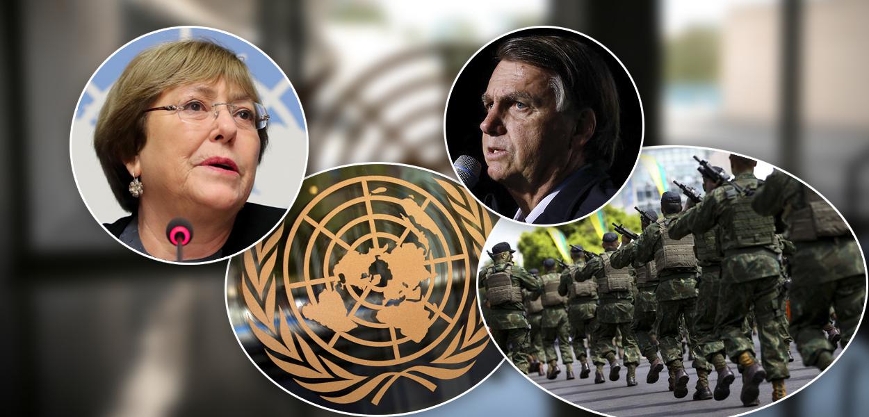 Michelle Bachelet e Jair Bolsonaro