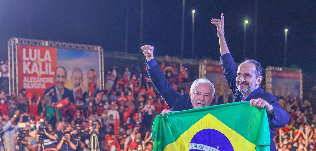 Ex-presidente Luiz Inácio Lula da Silva e o Alexandre Kalil