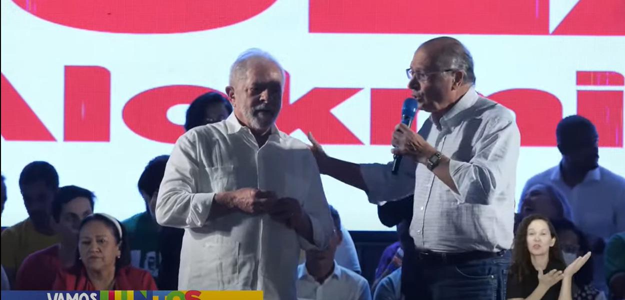Ex-presidente Luiz Inácio Lula da Silva e Geraldo Alckmin