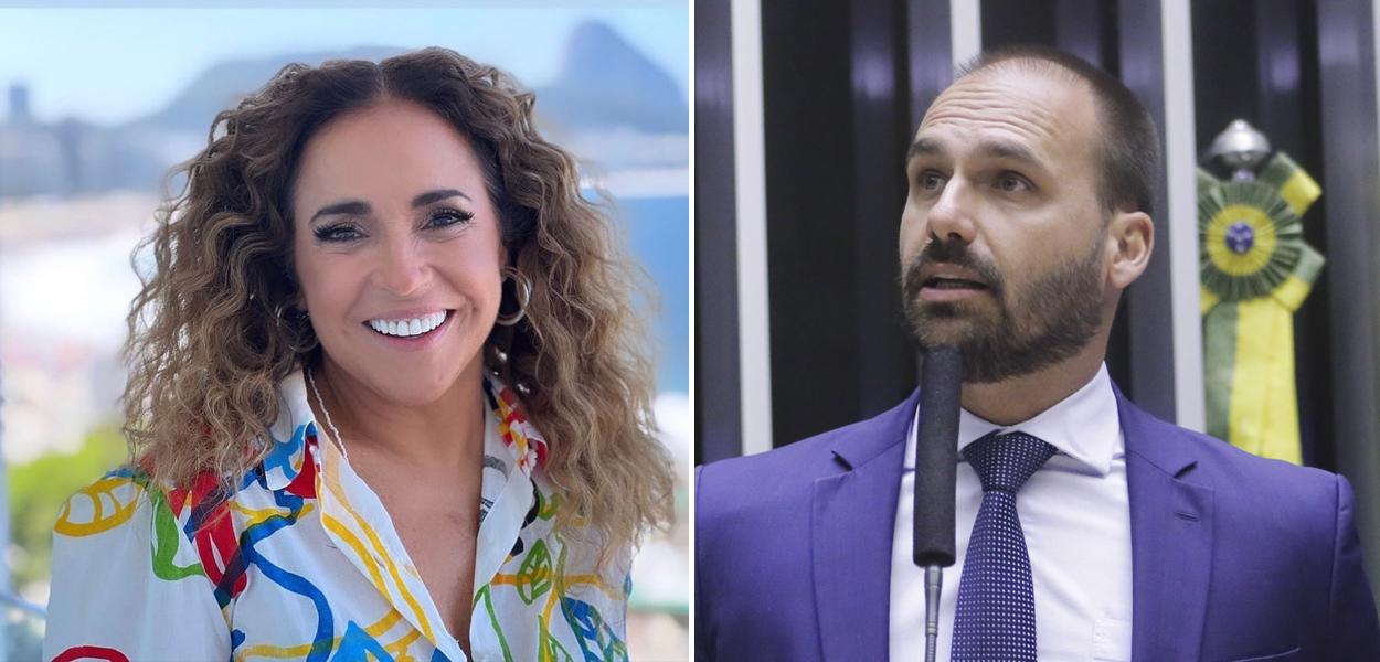 Daniela Mercury e Eduardo Bolsonaro