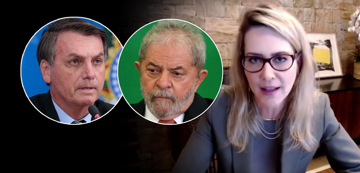 Jair Bolsonaro (PL), Lula (PT) e a ministra Maria Claudia Bucchianeri, do TSE