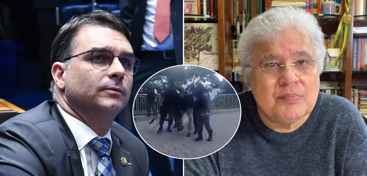 Flávio Bolsonaro e Ricardo Noblat