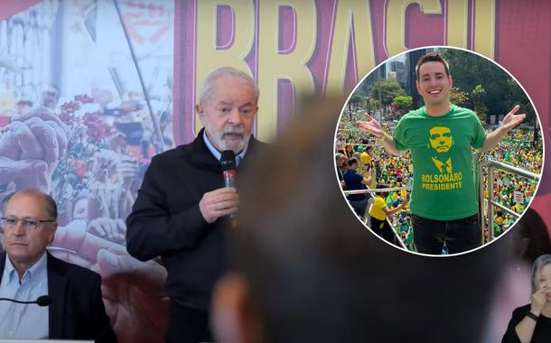 Lula e o candidato bolsonarista Caíque Mafra