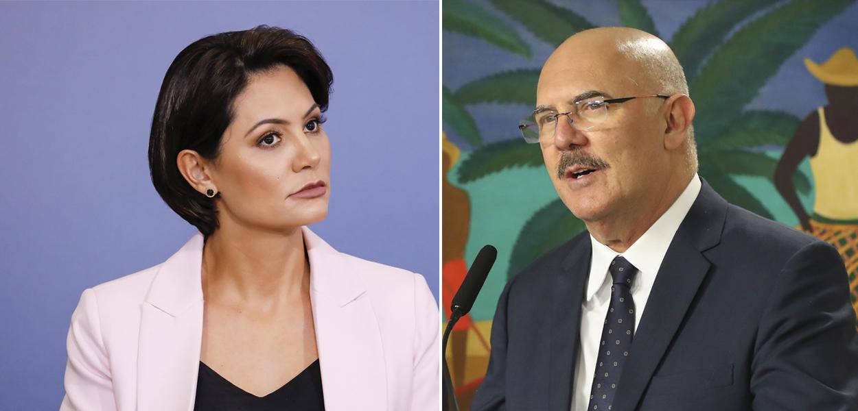 Michelle Bolsonaro e Milton Ribeiro