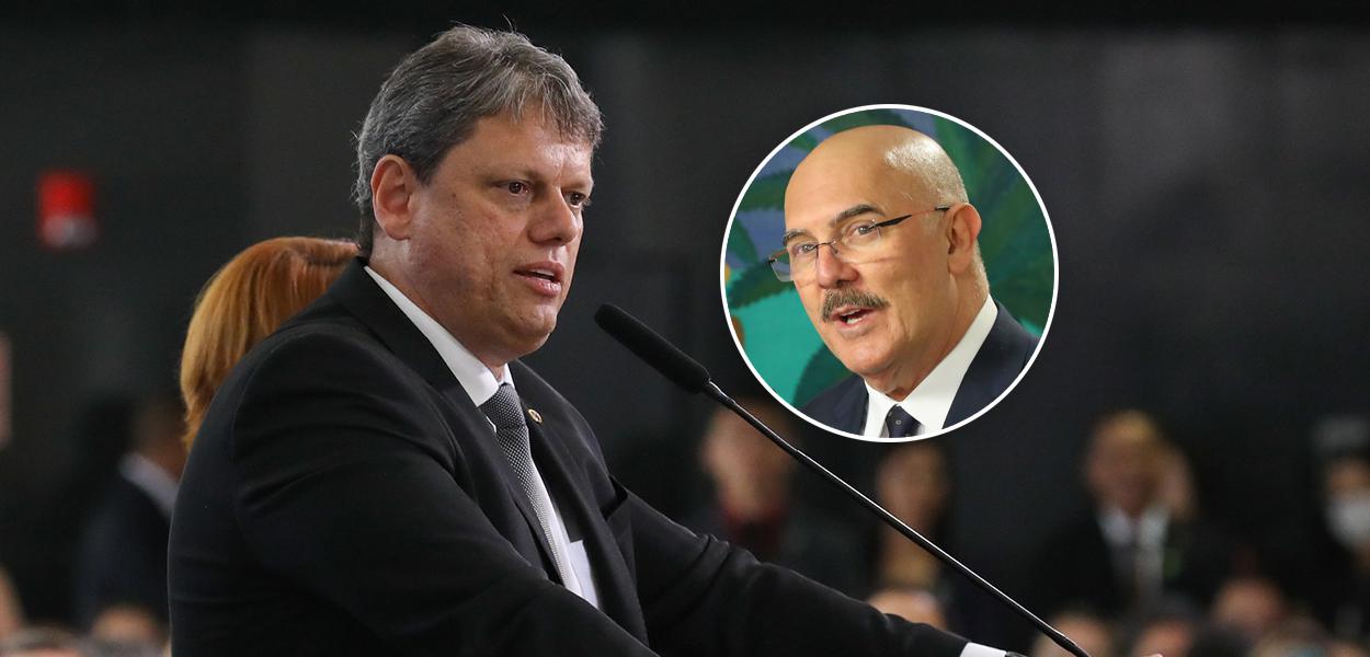 Tarcísio Freitas e Milton Ribeiro