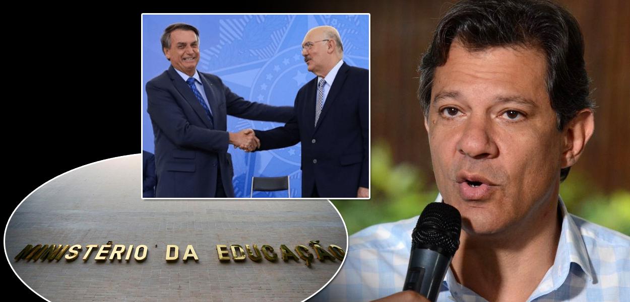 Fernando Haddad, Bolsonaro e Milton Ribeiro