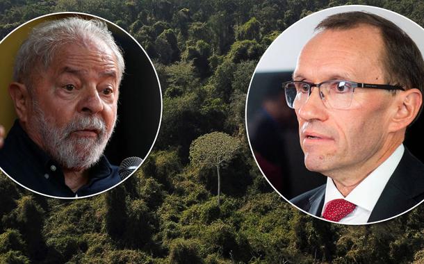 ministro do Meio Ambiente da Noruega, Espen Barth Eide, e o ex-presidente Luiz Inácio Lula da Silva