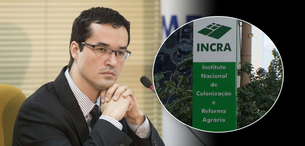 Deltan Dallagnol e fachada do INCRA