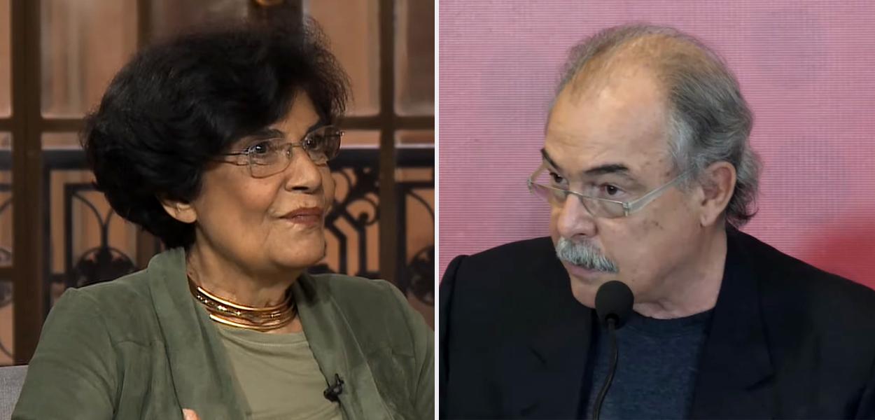 Marilena Chauí e Aloizio Mercadante