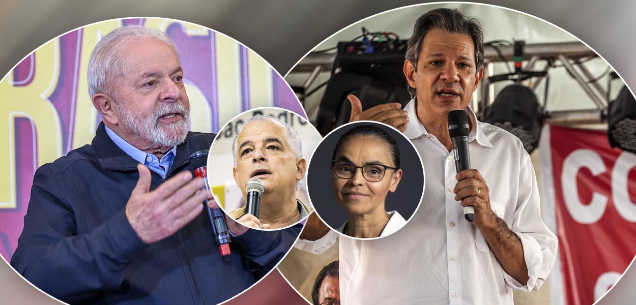 Lula, Márcio França, Marina Silva e Fernando Haddad