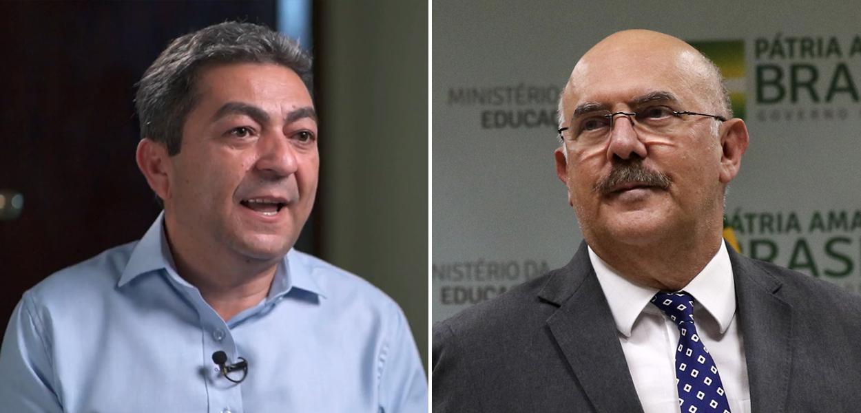 O empresário Edvaldo Brito e o ex-ministro da Educação Milton Ribeiro