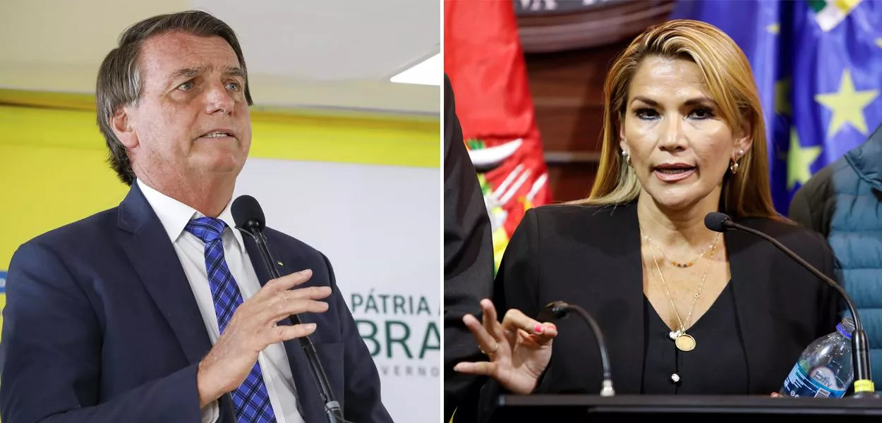 Jair Bolsonaro e Jeannine Ánez