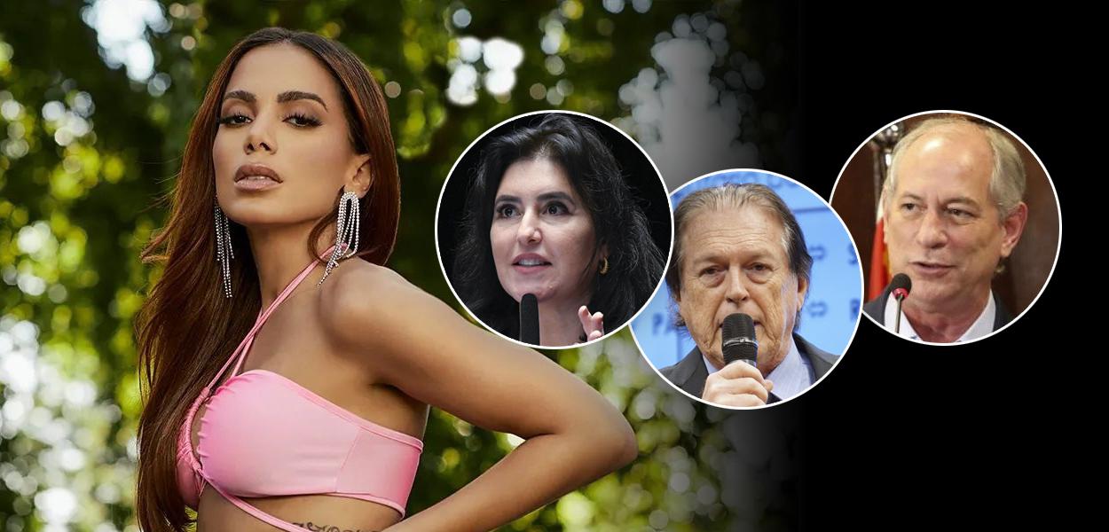 Anitta, Simone Tebet, Luciano Bivar, Ciro Gomes