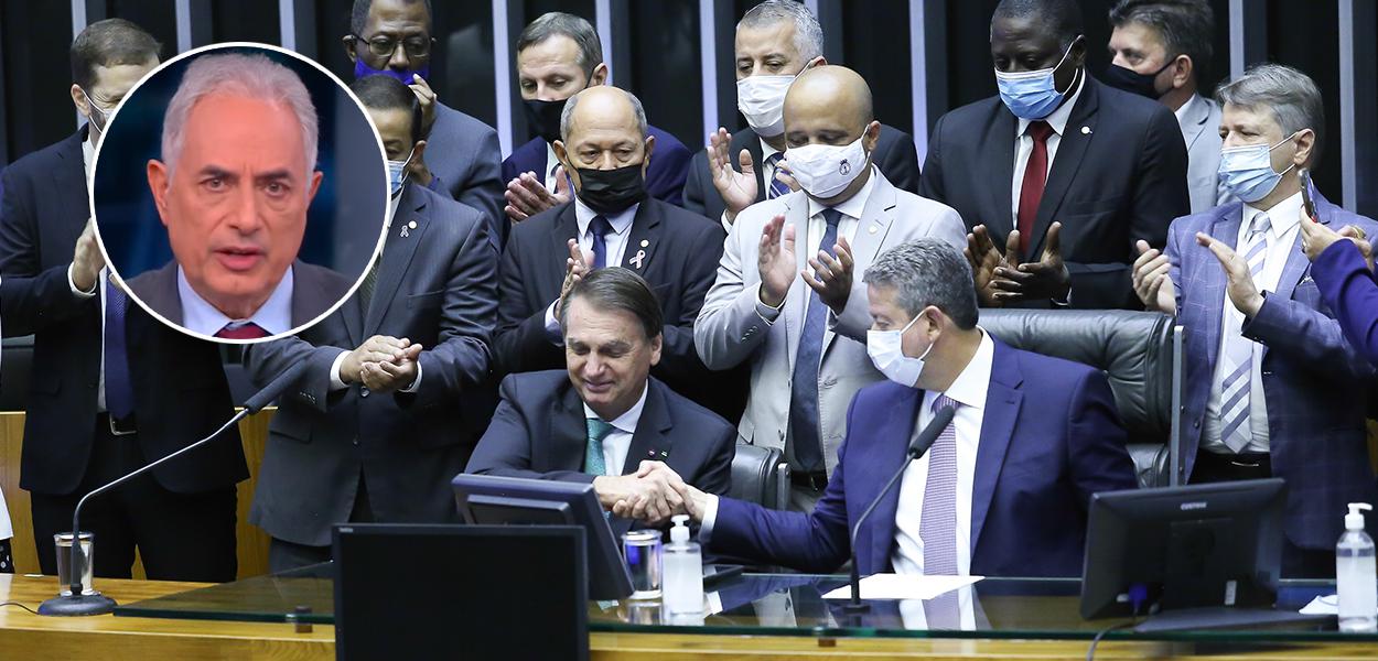 William Waack e Bolsonaro na Câmara dos Deputados