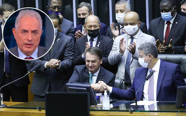 William Waack e Bolsonaro na Câmara dos Deputados