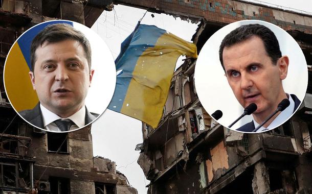 Vlodomyr Zelensky e Bashar Assad
